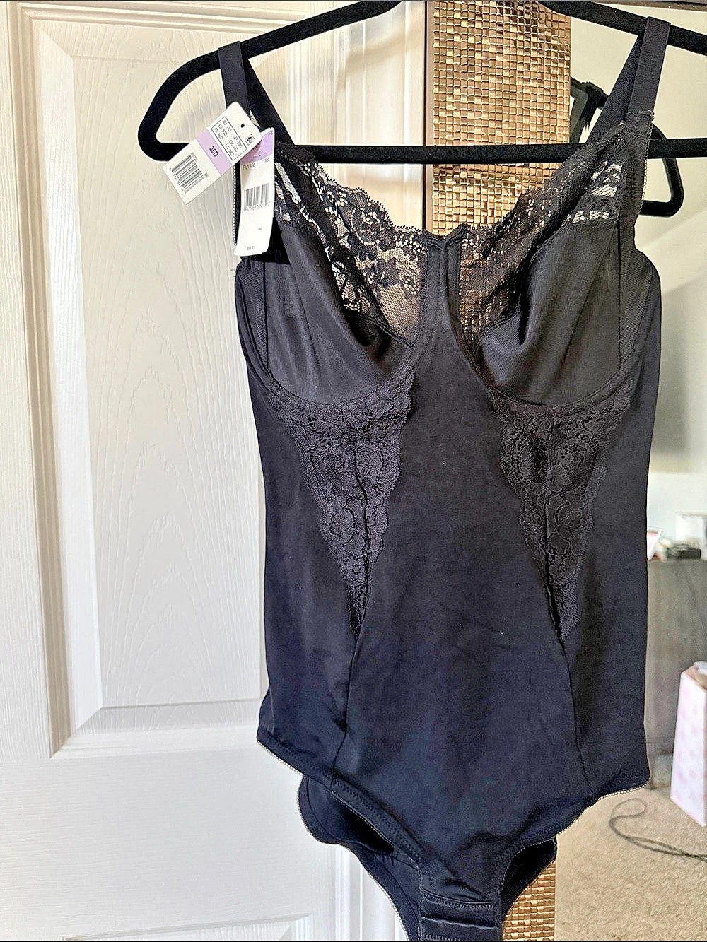 Maidenform Flexees Firm Control Lace Bodybriefer Black 36D